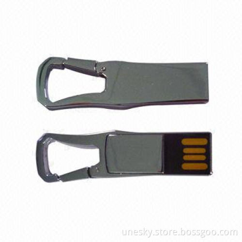 Metal USB Flash Drive with 16MB to 4GB Capacities and 8Mbps Reading Speed